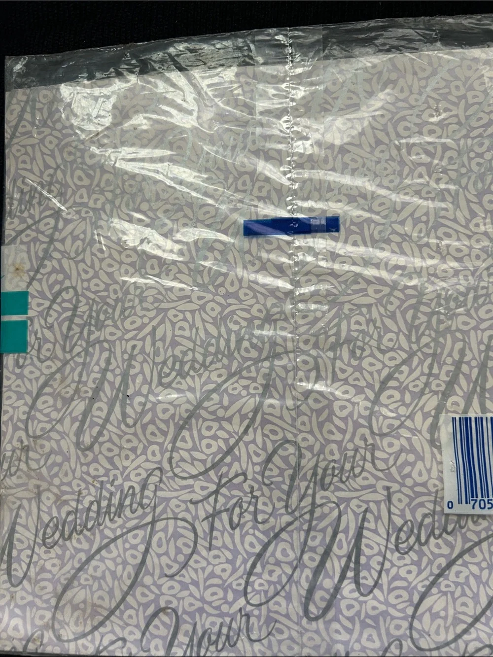 cleo vintage wedding Gift Wrap in Gray with white NIP